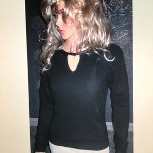 Emma Sofia $158 Black Cashmere Sweater Small